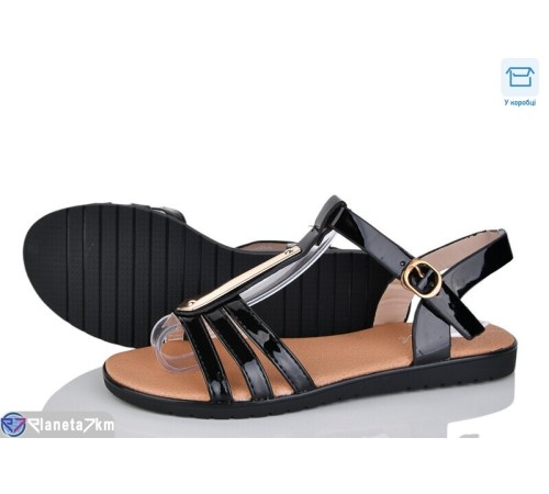 Босоніжки жіночі на літо (8 пар р.37-41) чорний  "DiRama"