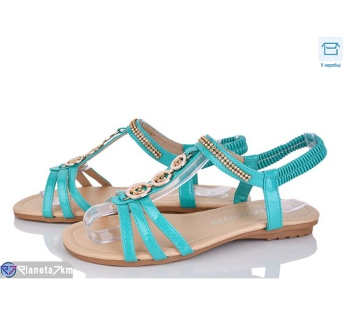 Босоніжки жіночі на літо (8 пар р.37-41) зелений  "DiRama"