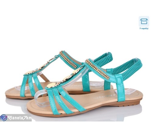 Босоніжки жіночі на літо (8 пар р.37-41) зелений  "DiRama"