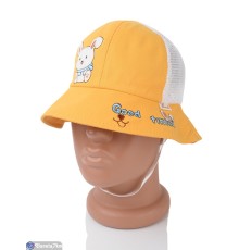 Панама дитяча на літо (5 шт. р.сетка 52-54) жовтий  "CAROLLA"
