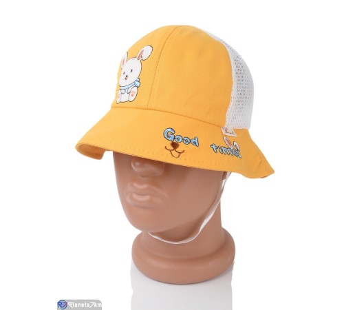 Панама дитяча на літо (5 шт. р.сетка 52-54) жовтий  "CAROLLA"