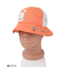Панама дитяча на літо (5 шт. р.сетка 52-54) оранжевий  "CAROLLA"