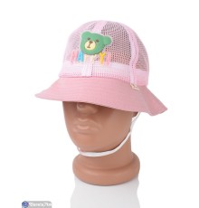 Панама дитяча на літо (5 шт. р.сетка 52-54) рожевий  "CAROLLA"