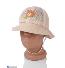 Панама дитяча на літо (5 шт. р.сетка 52-54) бежевий  "CAROLLA"