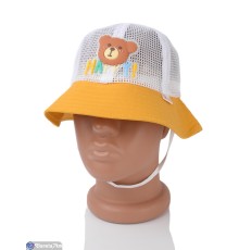 Панама дитяча на літо (5 шт. р.сетка 52-54) жовтий  "CAROLLA"