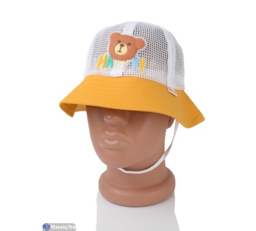 Панама дитяча на літо (5 шт. р.сетка 52-54) жовтий  "CAROLLA"