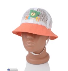 Панама дитяча на літо (5 шт. р.сетка 52-54) оранжевий  "CAROLLA"