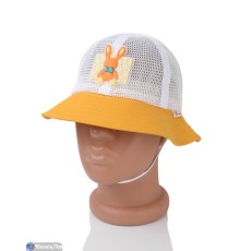 Панама дитяча на літо (5 шт. р.сетка 52-54) жовтий  "CAROLLA"