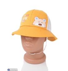 Панама дитяча на літо (5 шт. р.сетка 52-54) жовтий  "CAROLLA"