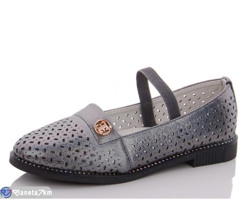 Дитячі туфлі на літо (8 пар р.30-37) графіт  "Fuggo"