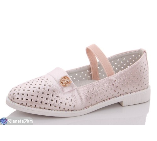 Дитячі туфлі на літо (8 пар р.30-37) рожевий  "Fuggo"