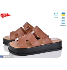 Шлепки жіночі на літо (8 пар р.36-40) коричневий  "ARTO"