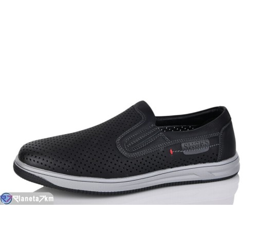 Туфлі чоловічі на літо (8 пар р.40-45) чорний  "Fudian"