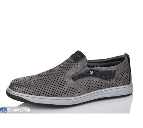 Туфлі чоловічі на літо (8 пар р.40-45) сірий  "Fudian"