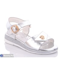 Дитячі босоніжки на літо (8 пар р.26-31) срібний  "Laifakids"