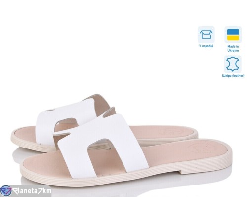 Шлепки жіночі на літо (6 пар р.36-40) білий  "Linda"