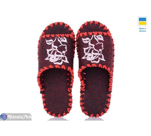 Тапки жіночі на весну/осінь (9 пар р.36-41) бордовий  "Activ"