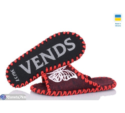 Тапки жіночі на весну/осінь (9 пар р.36-41) бордовий  "Activ"