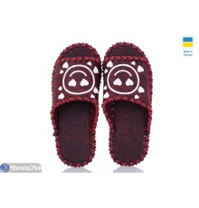 Тапки жіночі на весну/осінь (9 пар р.36-41) бордовий  "Activ"