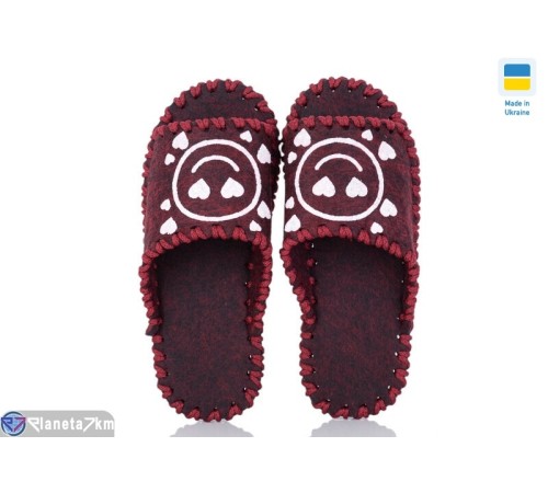 Тапки жіночі на весну/осінь (9 пар р.36-41) бордовий  "Activ"
