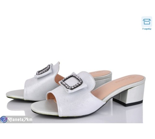 Шлепки жіночі на літо (6 пар р.36-41) срібний  "DiRama"