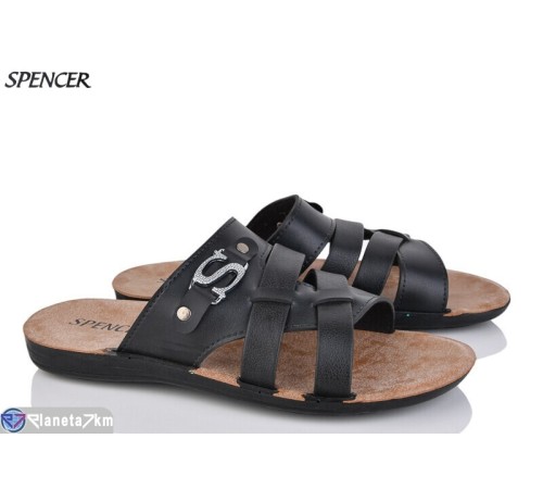 Шлепки чоловічі на літо (6 пар р.41-46) чорний  "Spencer"