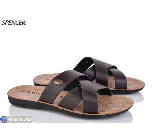 Шлепки чоловічі на літо (6 пар р.41-46) коричневий  "Spencer"