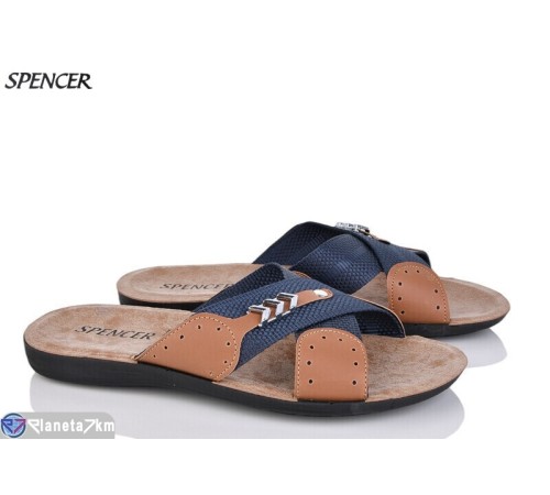 Шлепки чоловічі на літо (6 пар р.40-45) синій  "Spencer"