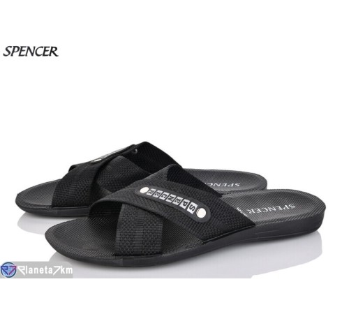 Шлепки чоловічі на літо (6 пар р.40-45) чорний  "Spencer"