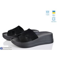 Шлепки жіночі на літо (6 пар р.36-40) чорний  "Linda"