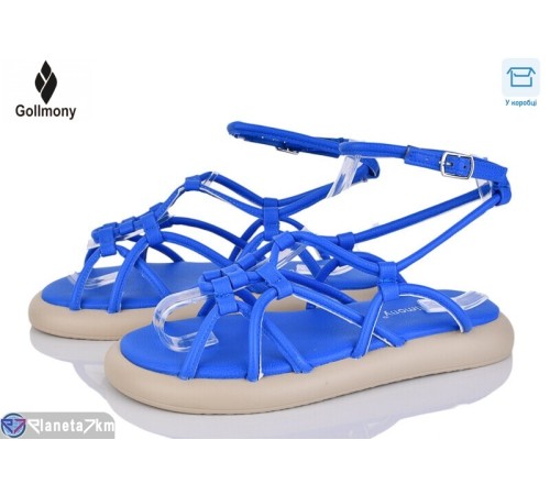 Босоніжки жіночі на літо (8 пар р.36-41) синій  "Gollmony"