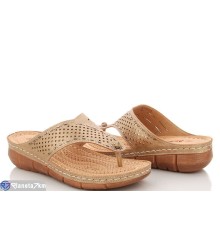 Шлепки жіночі на літо (8 пар р.36-41) золотий  "LAIFA"