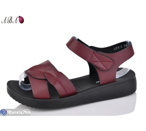 Босоніжки жіночі на літо (8 пар р.37-42) бордовий  "Aba"