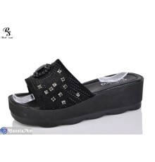 Шлепки жіночі на літо (8 пар р.36-41) чорний  "Red Sun"