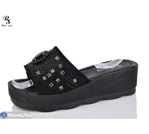 Шлепки жіночі на літо (8 пар р.36-41) чорний  "Red Sun"