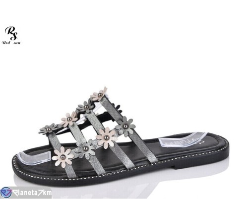 Шлепки жіночі на літо (8 пар р.36-41) сірий  "Red Sun"