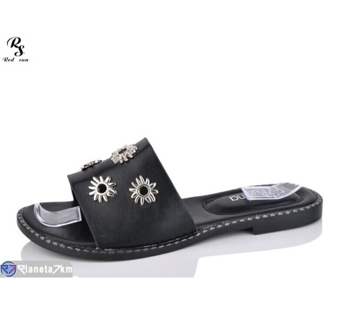 Шлепки жіночі на літо (8 пар р.36-41) чорний  "Red Sun"