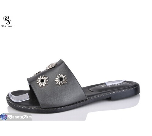 Шлепки жіночі на літо (8 пар р.36-41) графіт  "Red Sun"