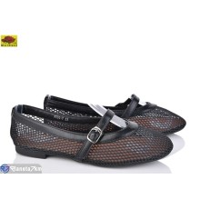 Балетки жіночі на літо (8 пар р.36-41) чорний  "Mei De Li"