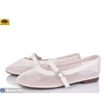 Балетки жіночі на літо (8 пар р.36-41) бежевий  "Mei De Li"