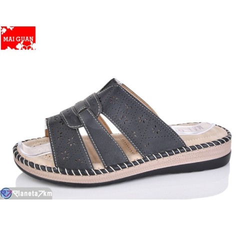 Шлепки жіночі на літо (8 пар р.37-42) чорний  "Maiguan"