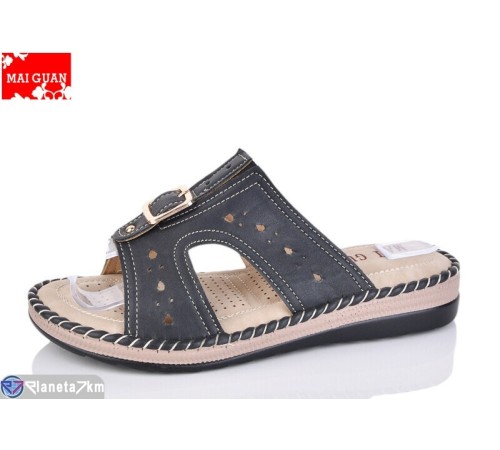 Шлепки жіночі на літо (8 пар р.37-42) чорний  "Maiguan"