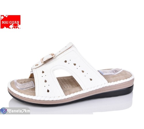 Шлепки жіночі на літо (8 пар р.37-42) білий  "Maiguan"