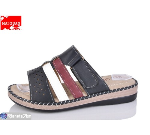 Шлепки жіночі на літо (8 пар р.37-42) чорний  "Maiguan"