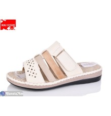 Шлепки жіночі на літо (8 пар р.37-42) бежевий  "Maiguan"