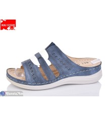 Шлепки жіночі на літо (8 пар р.37-42) синій  "Maiguan"