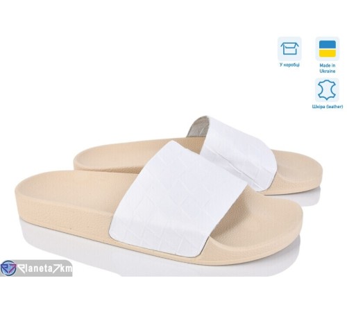 Шлепки жіночі на літо (6 пар р.One size) білий  "Daman"
