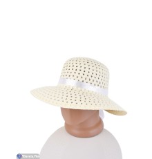 Капелюх жіночий на літо (5 шт. р.сетка 56-58) бежевий  "CAROLLA"