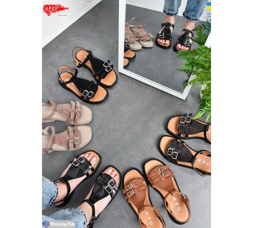 Босоніжки жіночі на літо (8 пар р.36-41) чорний  "ARTO"