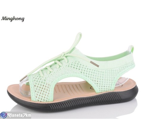 Босоніжки жіночі на літо (8 пар р.36-41) зелений  "HORSE"